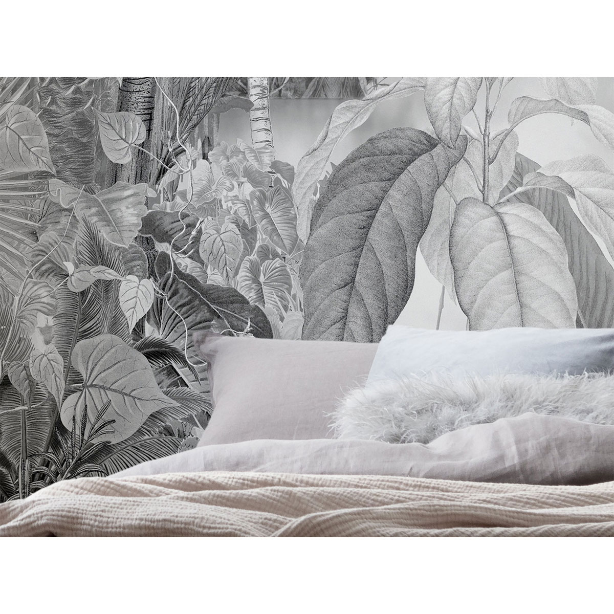 Komar  Vlies Fototapete Lac Tropical Black & White 200x270 cm Bild 9