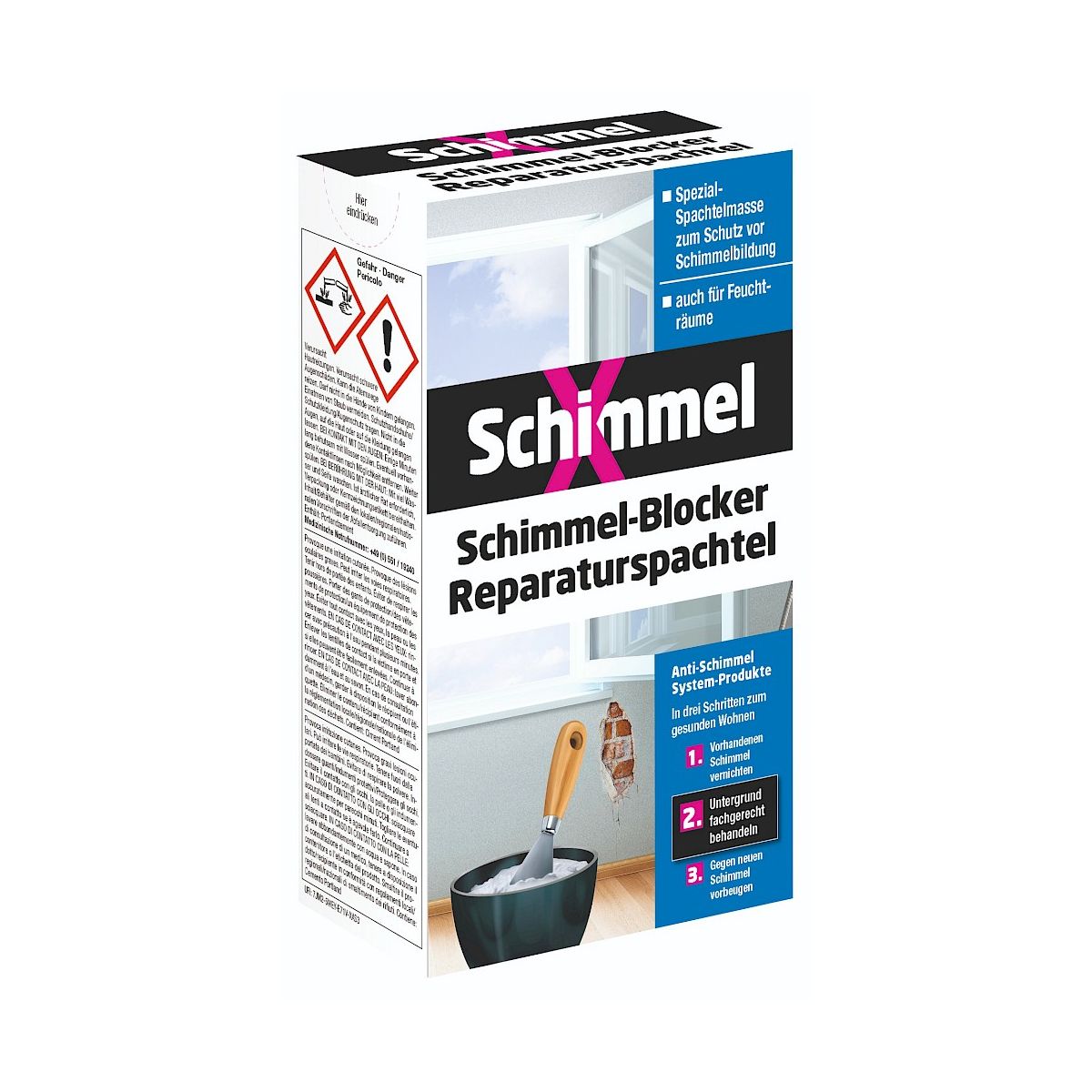 SchimmelX Schimmel-Blocker Reparatur-spachtel 1kg