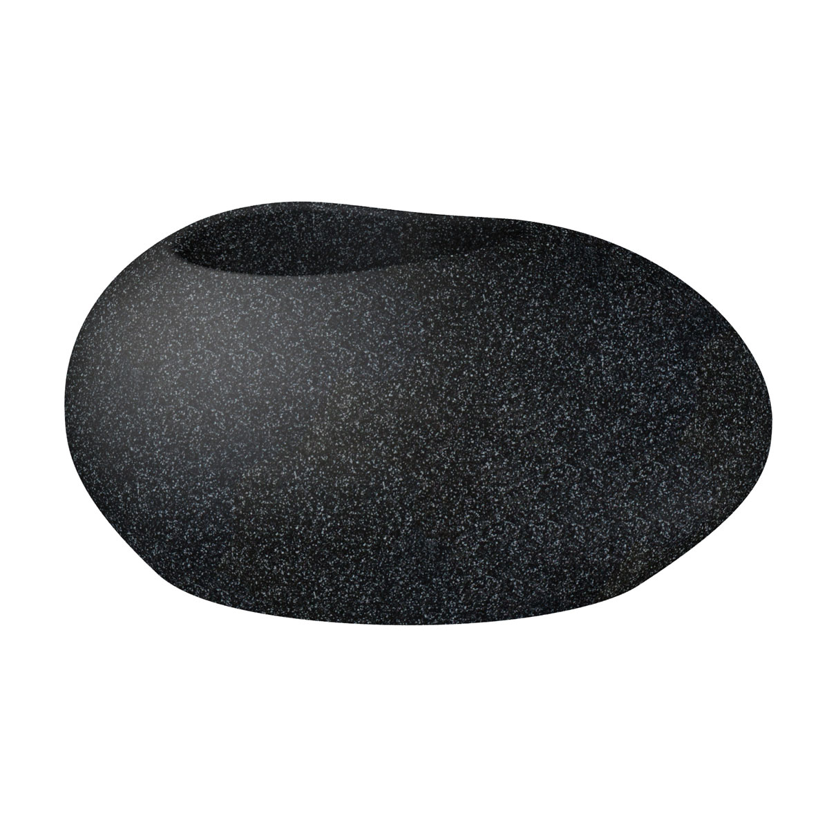 Scheurich Pflanzgefäß Flow 48 cm kieselförmig Stony Black