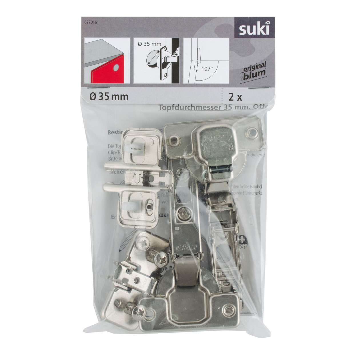 Suki Topfscharnier mit Clip und Feder 2 Stück Bild 1