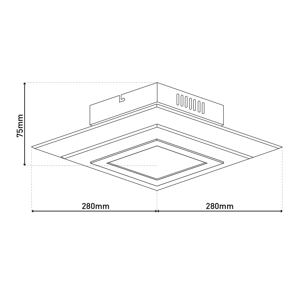 Naeve LED DL Lucca Metall/Glas silberLxBxH: 28x28x7,5cm Bild 12