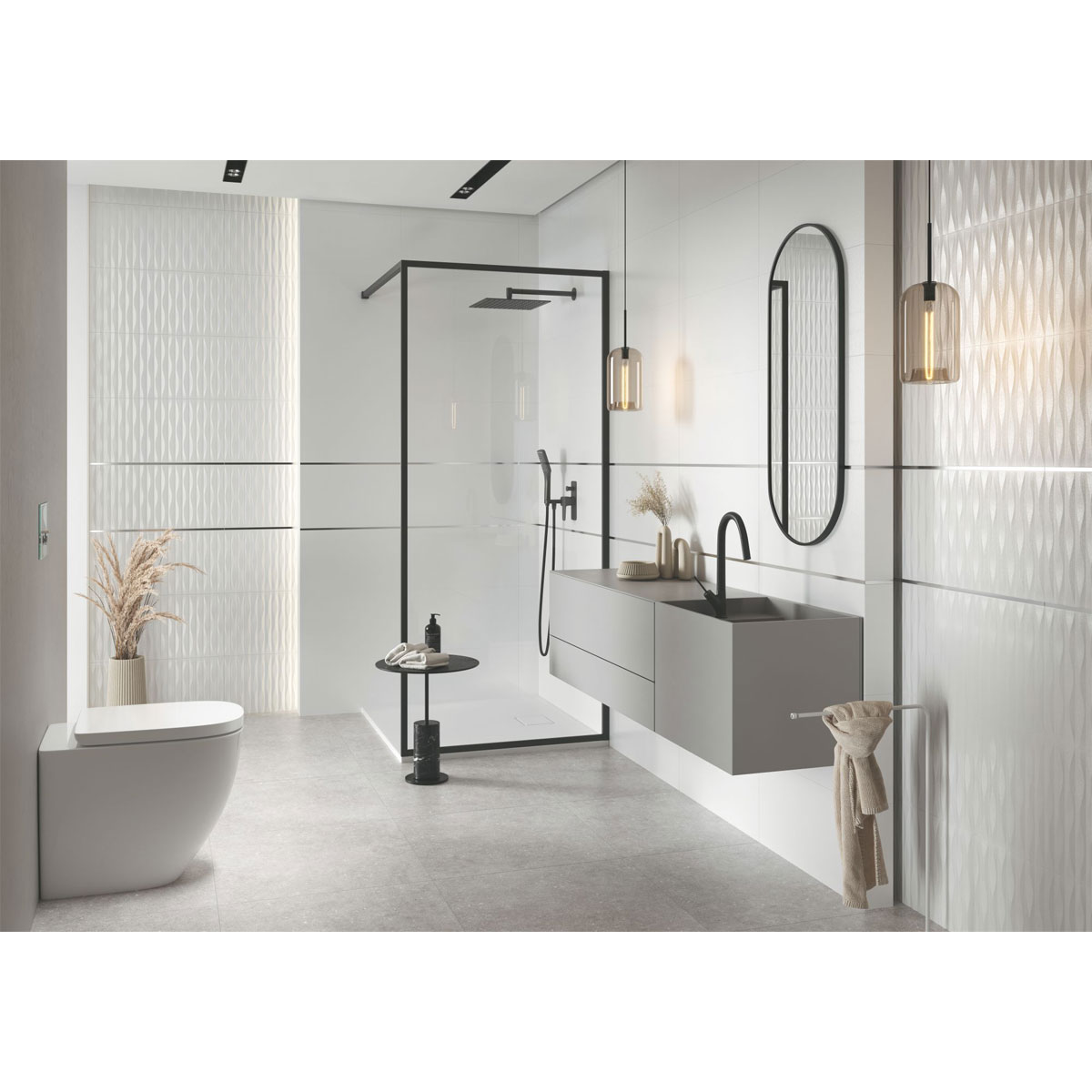 Wandfliese White Micro ca. 30 x 60 cm Bild 2