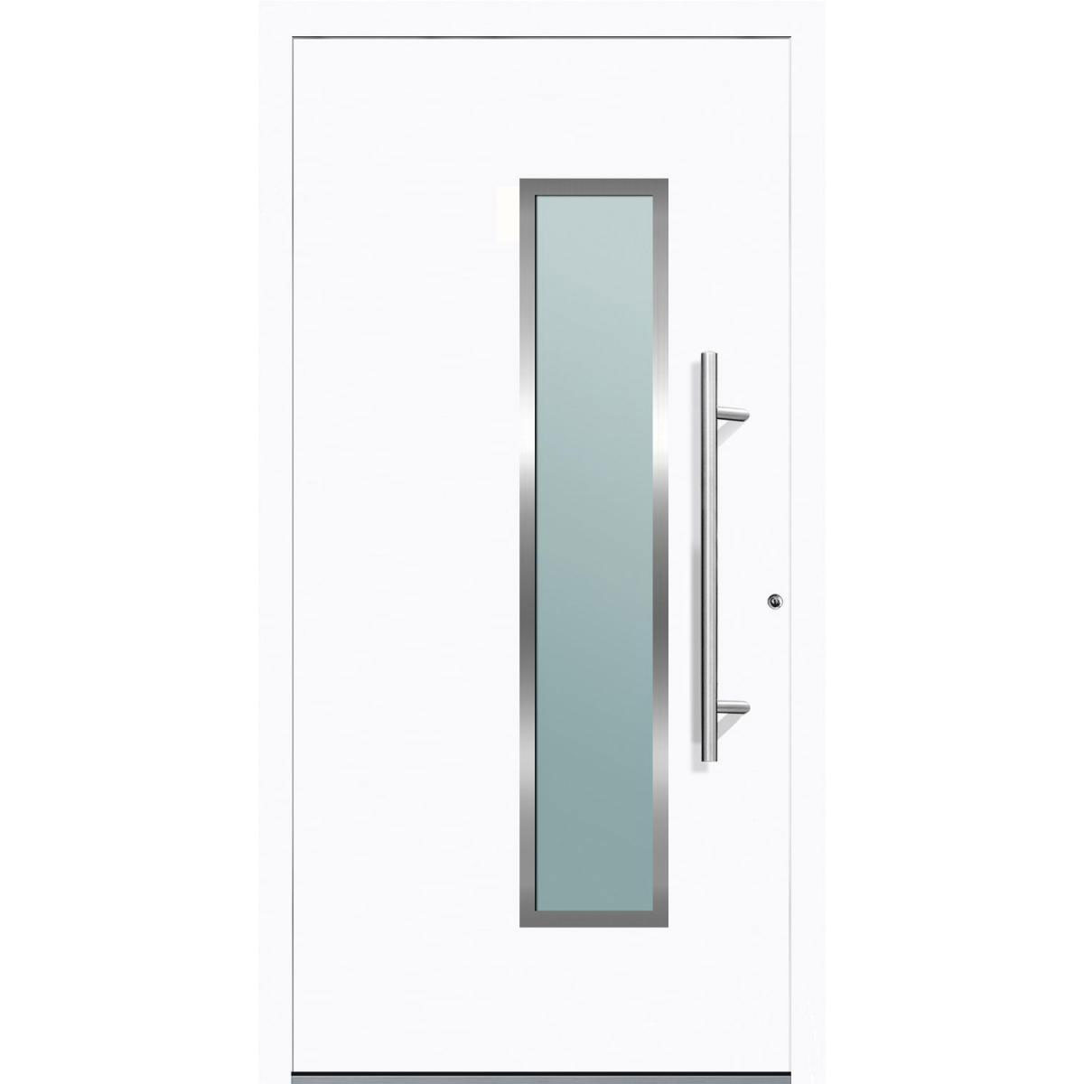 Aluminium Sicherheits-Haustür Ravenna Exklusiv 75 mm weiß 110 x 210 cm Anschlag rechts inkl Griffset Bild 1