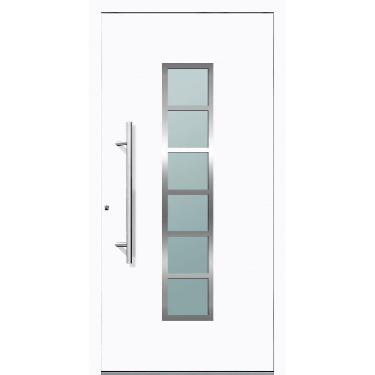 Aluminium Sicherheits-Haustür Trient Exklusiv 75 mm weiß 110 x 210 cm Anschlag links inkl Griffset Bild 1