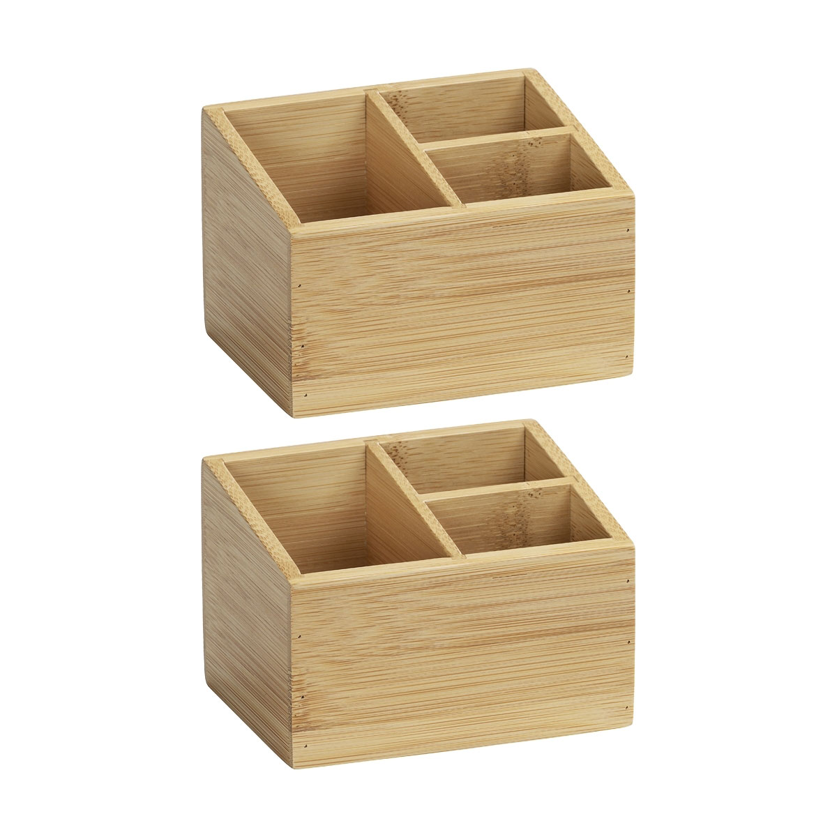 Wenko  Bambus Organizer Terra 3 Fächer 2er Set
