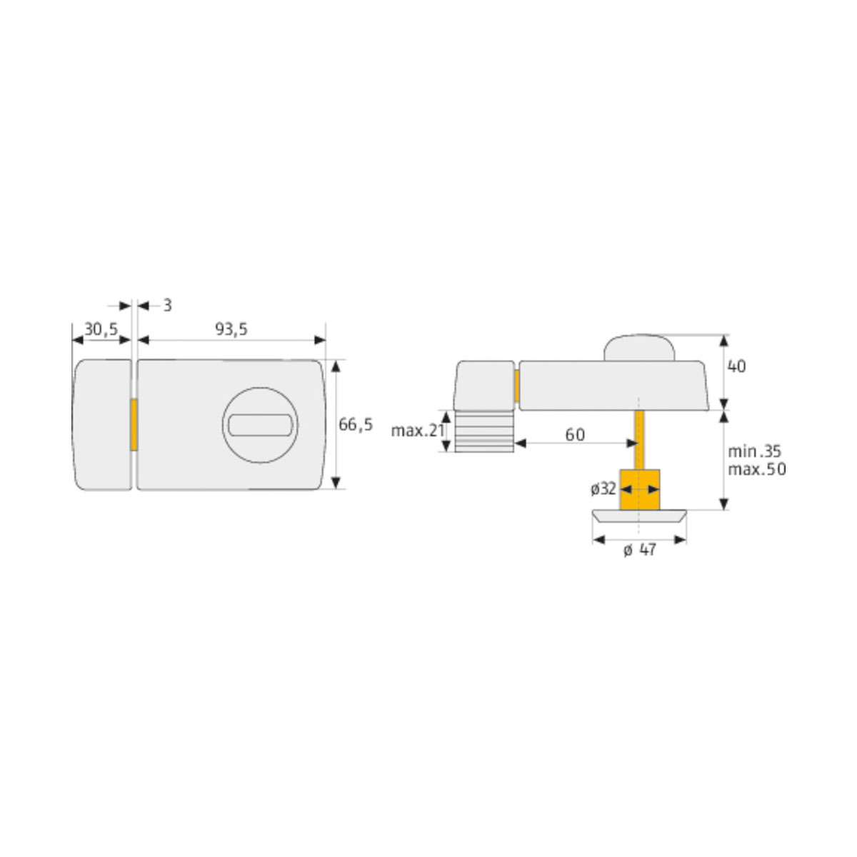 Abus Türzusatzschloss 2110 W Bild 3