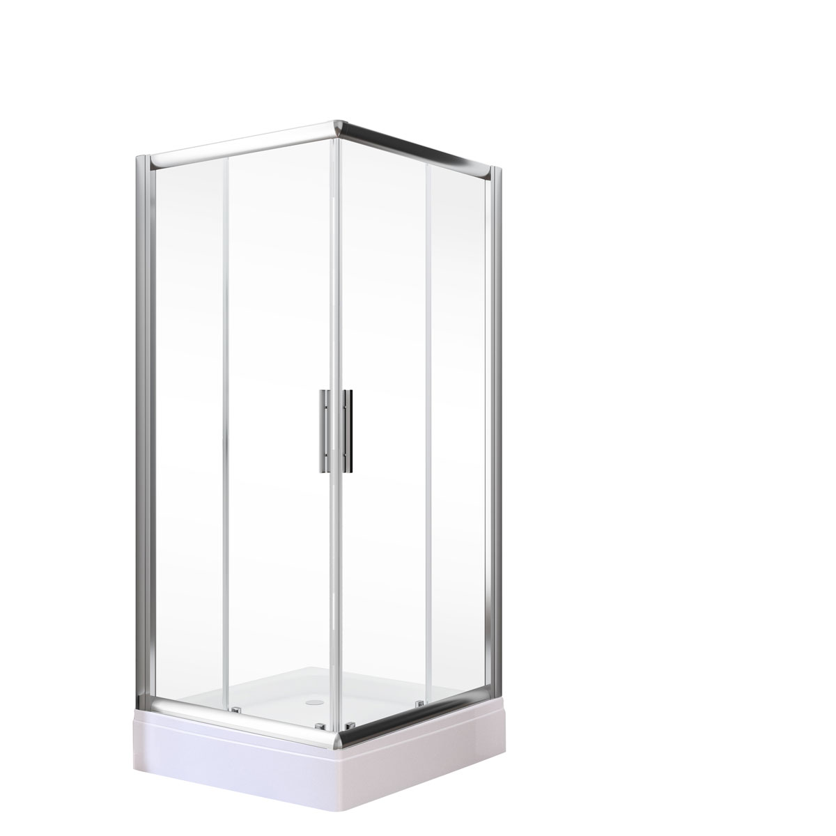 Schulte Eckeinstieg Kristal Trend inkl Duschwanne 90 x 90 cm Bild 2