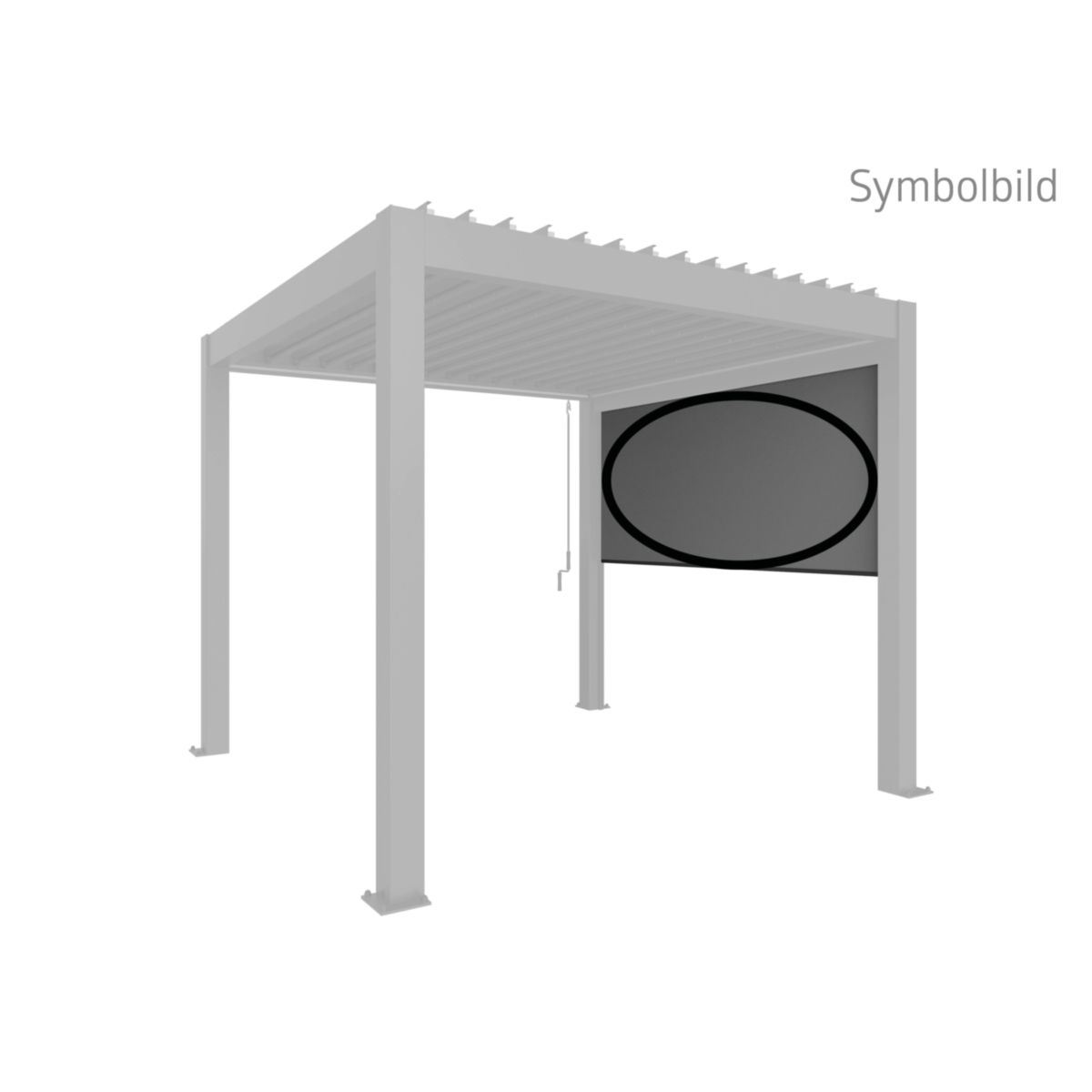 Biohort Sonnenschutzrollo elektrisch 4m dgr-met für Pergola