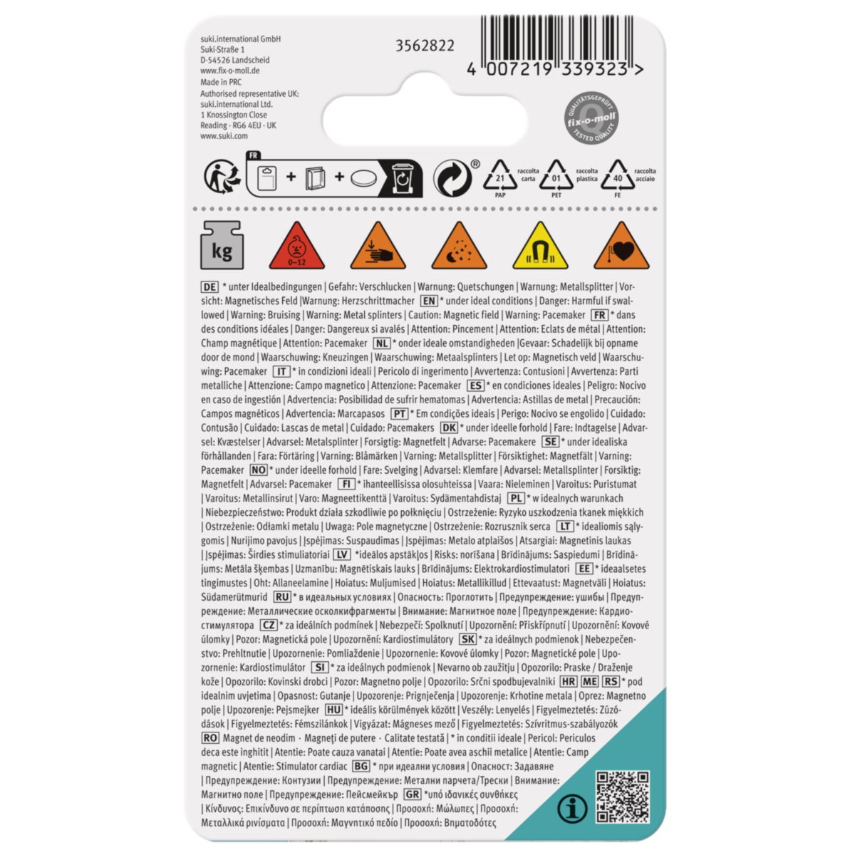 Suki Magnetkegel Neodym Ø 8 x 16 mm, silber Bild 3