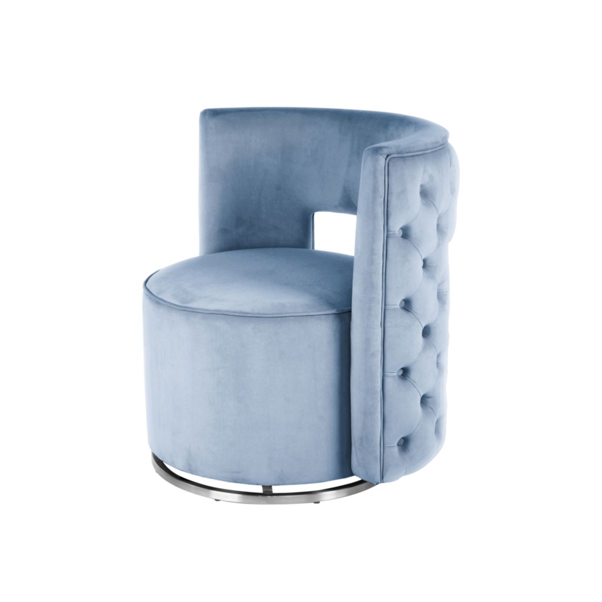 Sessel Drehsessel Beverly 125 hellblau silber Bild 3