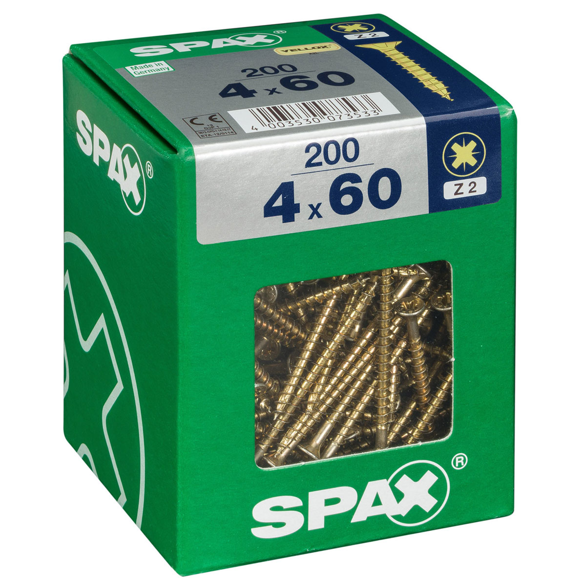 Spax Universalschrauben Yellox Senkkopf 4 x 60 XL 200 Stück Bild 2