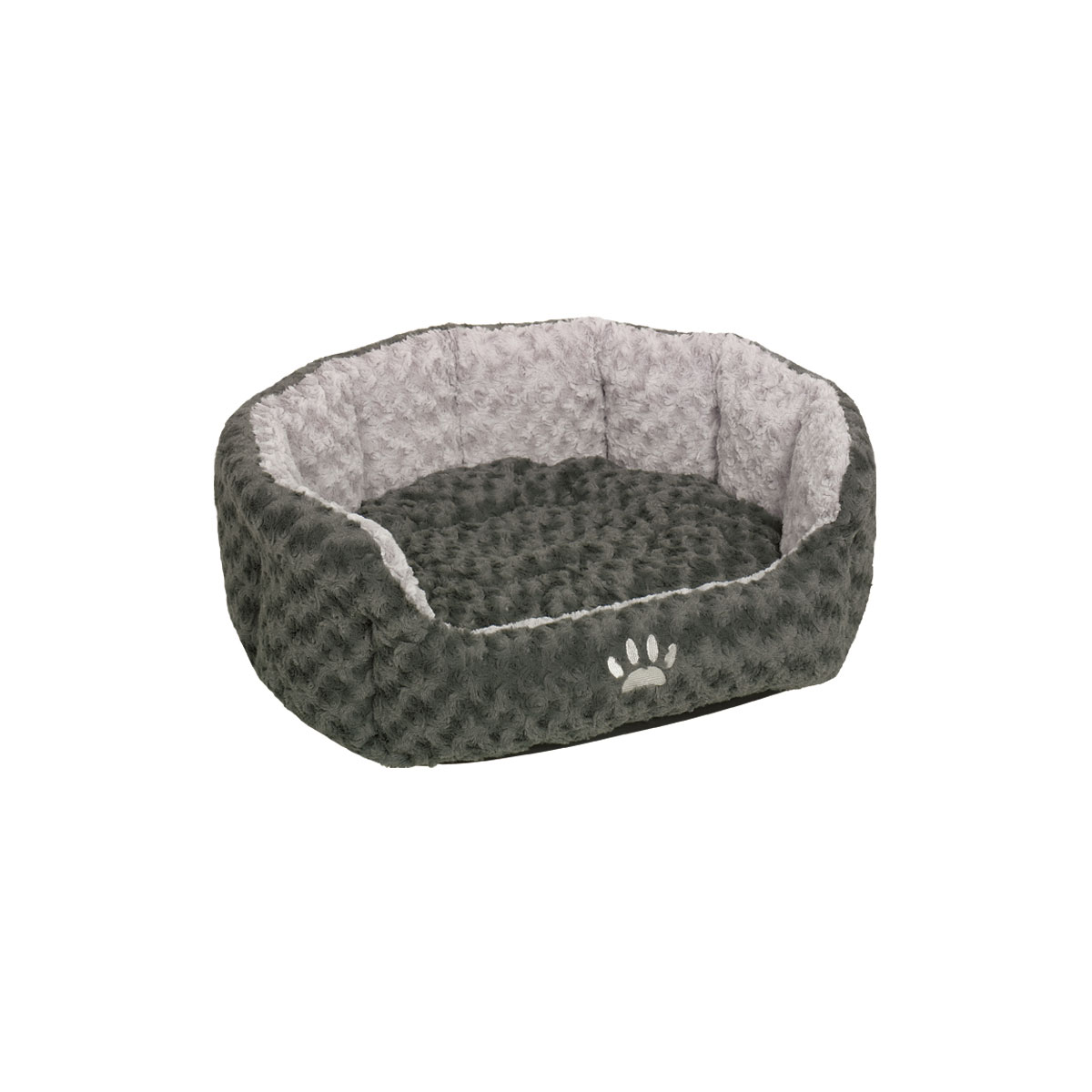 Nobby Komfort-Bett Seoli oval 55 x 50 x 21 cm dunkelgrau/ hellgrau