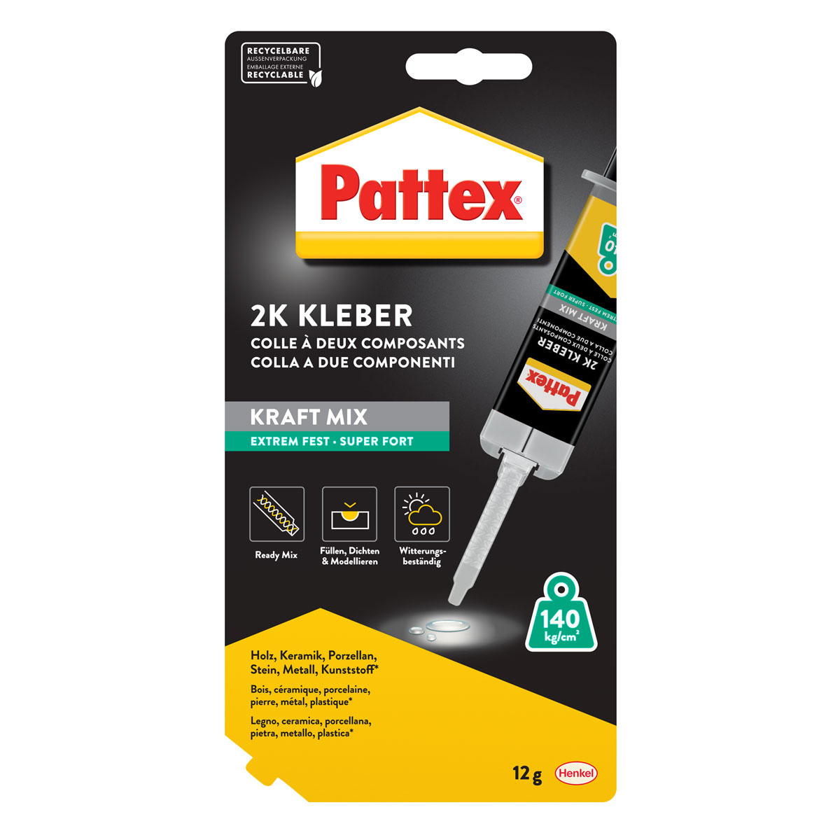 Pattex 2K-Epoxidharz Kraft-Mix Extrem Fest 12 g