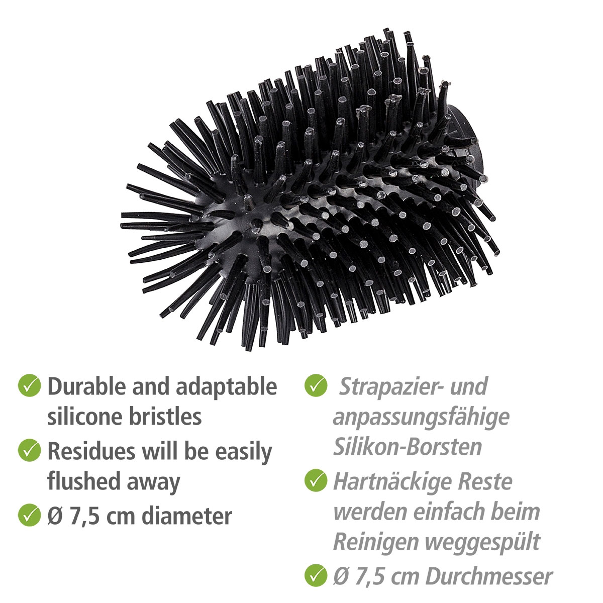 Wenko Ersatzbürstenkopf Durchmesser 7,5 cm schwarz Bild 3