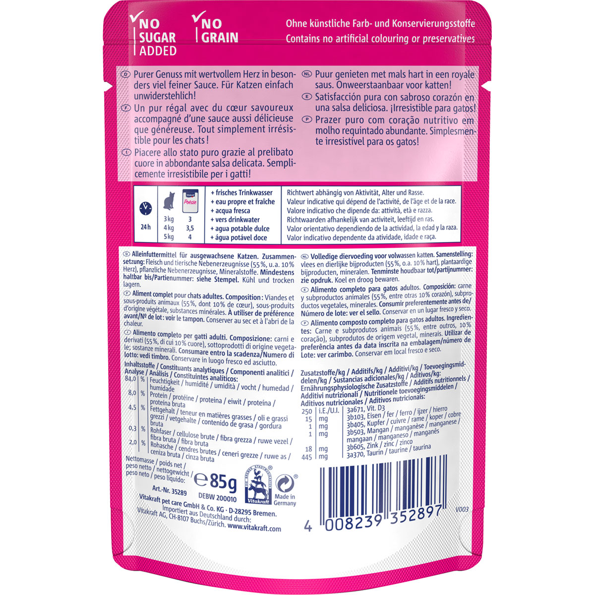 Vitakraft  Poesie Delice Sauce Pouch Herz 85 g Bild 2