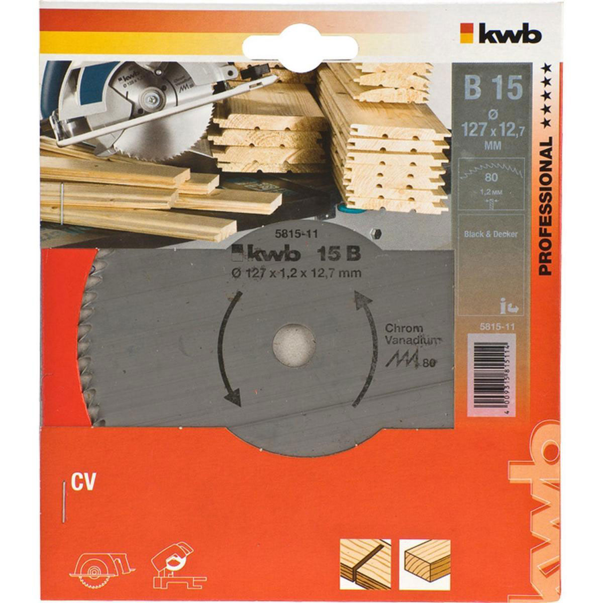 kwb  Profilholz-Kreissägeblätter für Handkreissägen Durchmesser 127 mm Bild 2