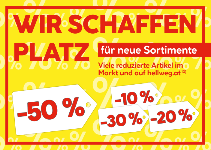 Sale, Wir schaffen Platz für neues