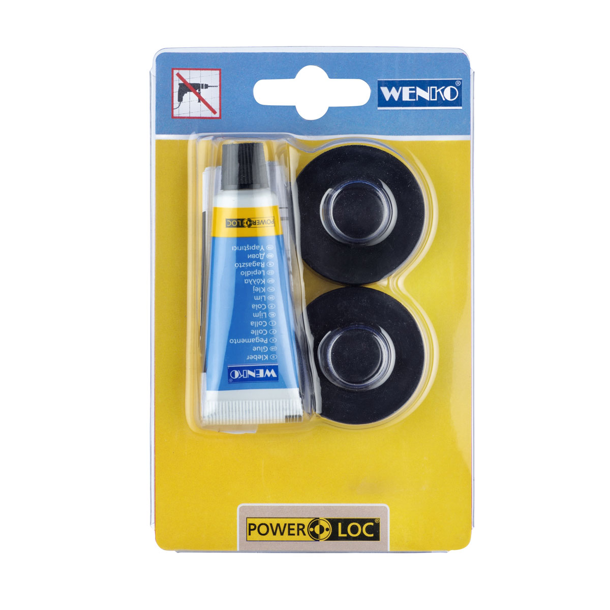 Wenko Adapter Schwarz Befestigen ohne bohren Power-Loc Bild 3