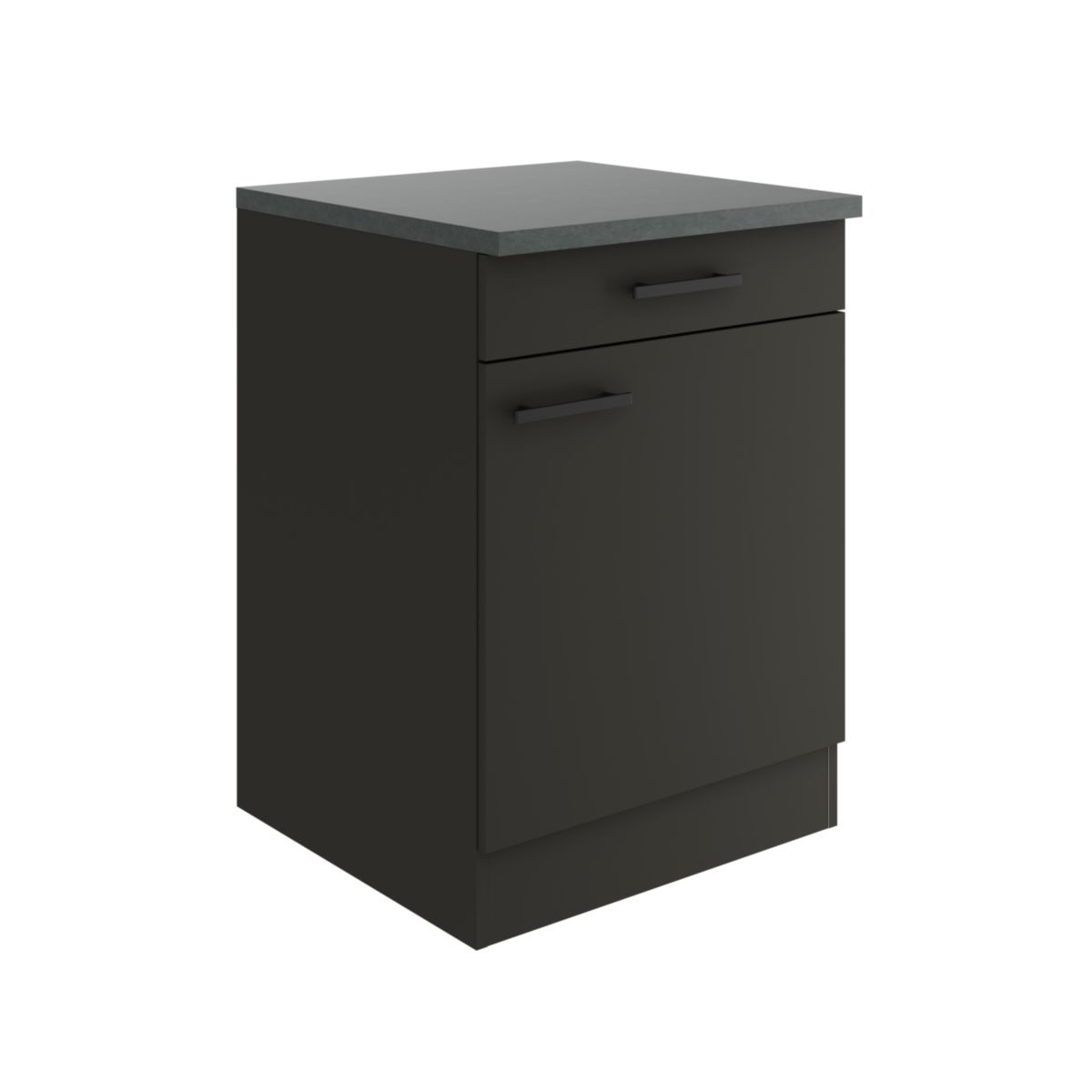 optifit Küchenunterschrank Madrid 420 60 x 84,8 x 60 cm  Anthrazit Matt/Anthrazit Matt Bild 2