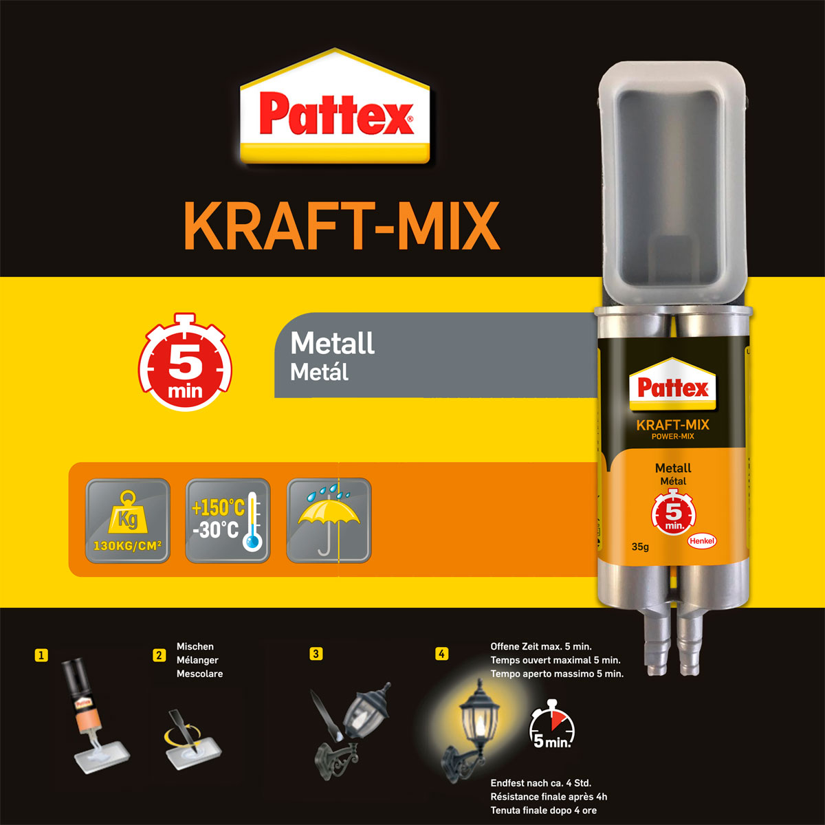 Klar Super Epoxid-Kleber 35g – Schnell Abbindend, Für Keramik, Metall, Glas, Kunststoff, Holz, Auto
