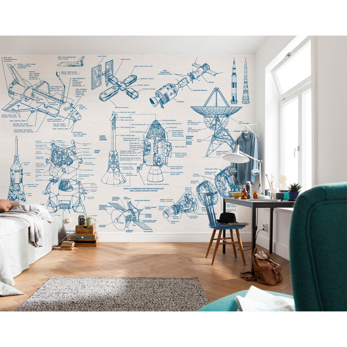 Komar  Vlies Fototapete Spacecraft Architecture 400x280 cm