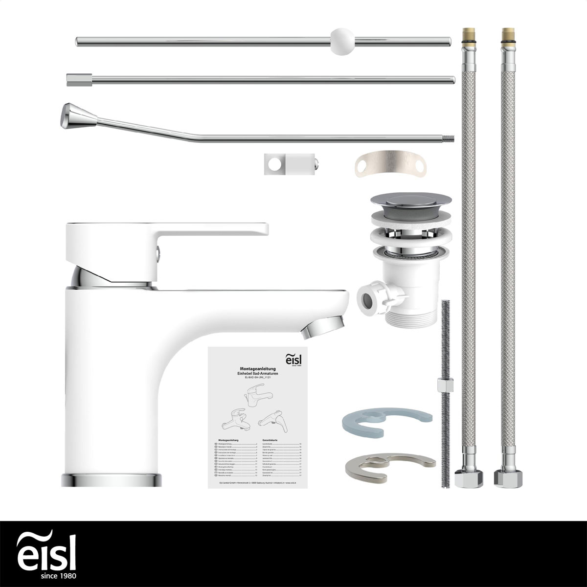 Waschtischarmatur Diziani chrom- weiß Bild 6