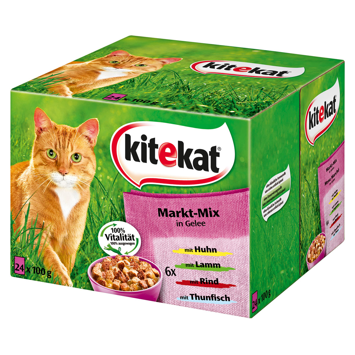 Kitekat Portionsbeutel Multipack Markt - Mix in Gelee 24 x 100g Bild 2