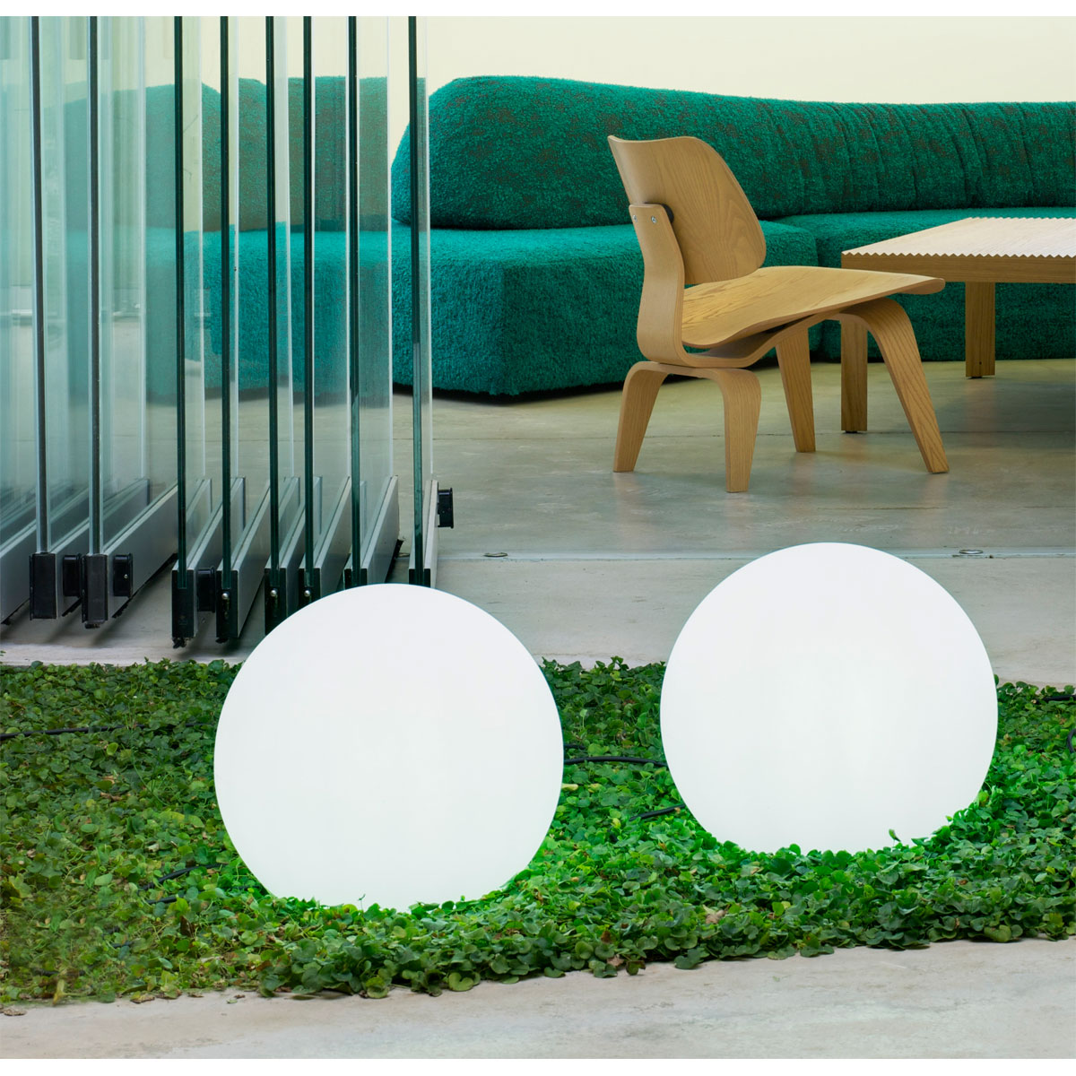 NewGarden Kugelleuchte Buly 40 Ø 40 cm wetterfest weiß Bild 3