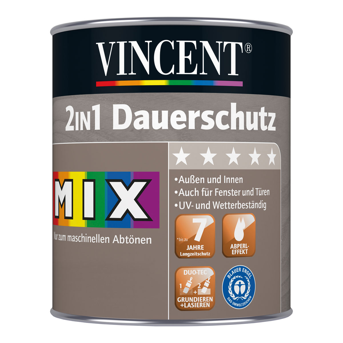 Vincent  Holzschutz 2in1 Dauerschutz MIX IT! 2,5 l Bild 1
