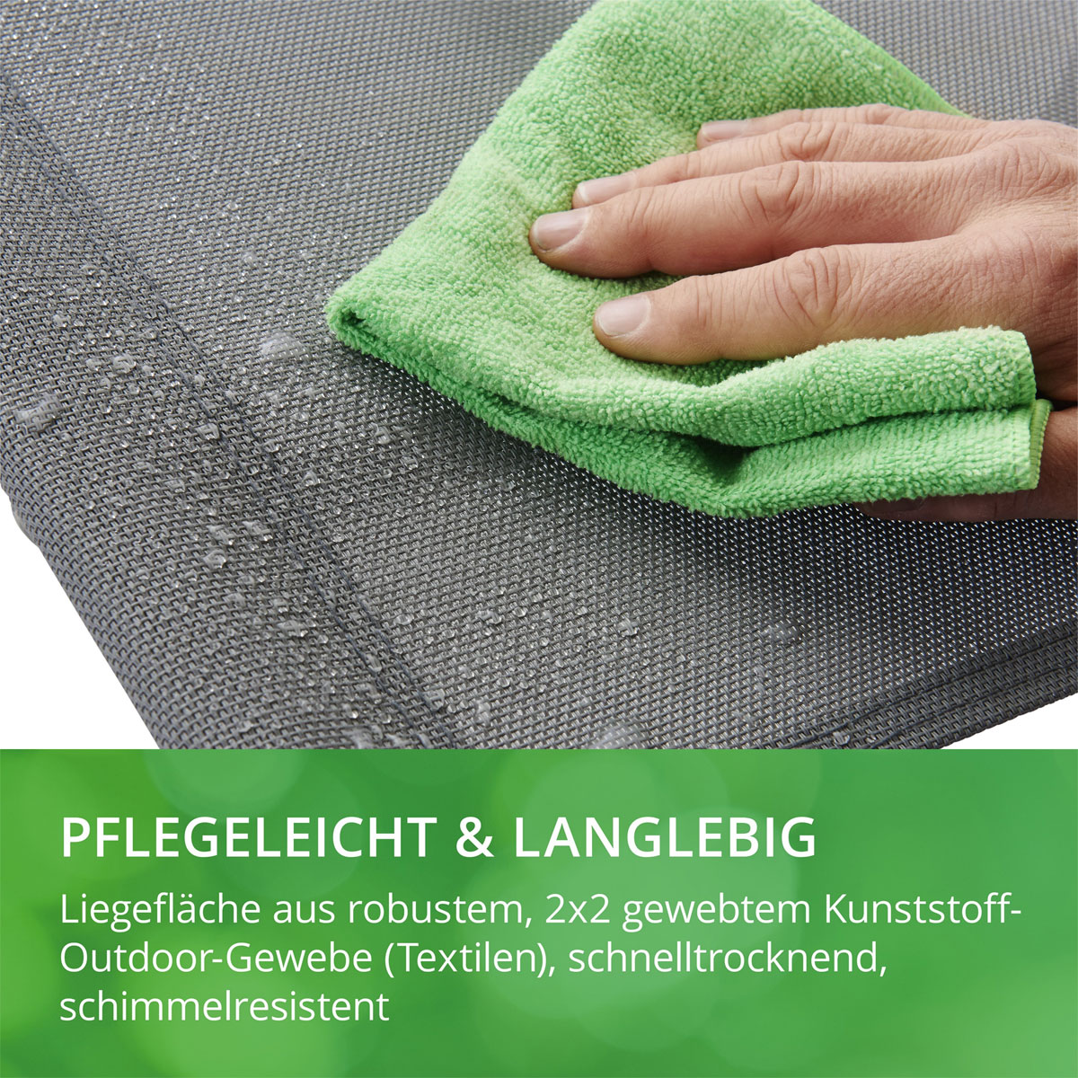 Leco Schaukel Liege Eni 210 x 102 x 79 cm Sonnenliege Gartenliege  Bild 5