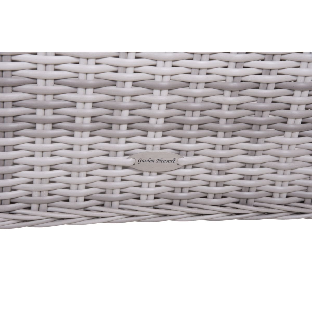 Garden Pleasure Tischgruppe LYON, 6-tlg., grau Alu / Kunststoffgeflecht, halbrund Bild 8