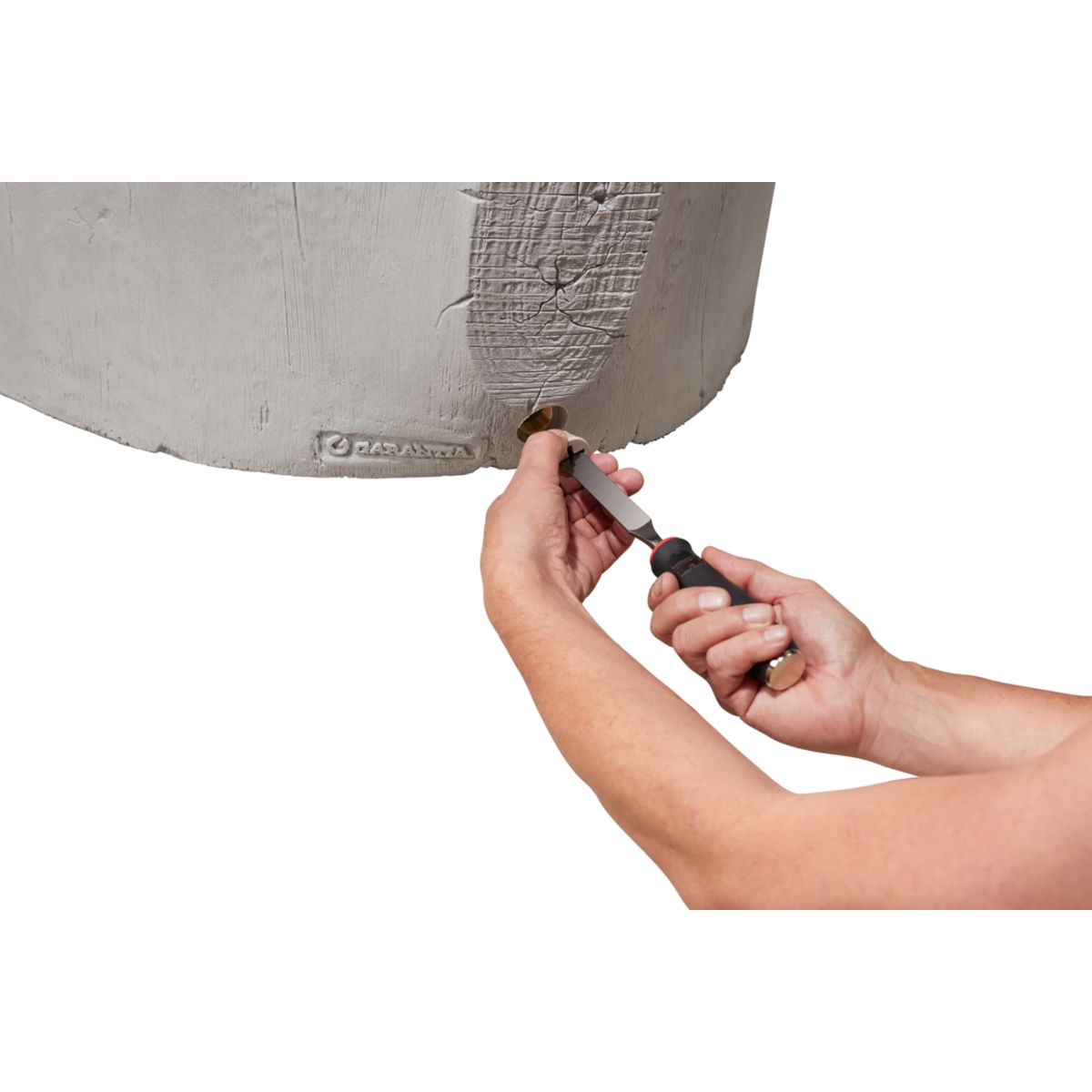 Garantia Regentonne Woodstock Baumstamm 250 L grau Bild 10