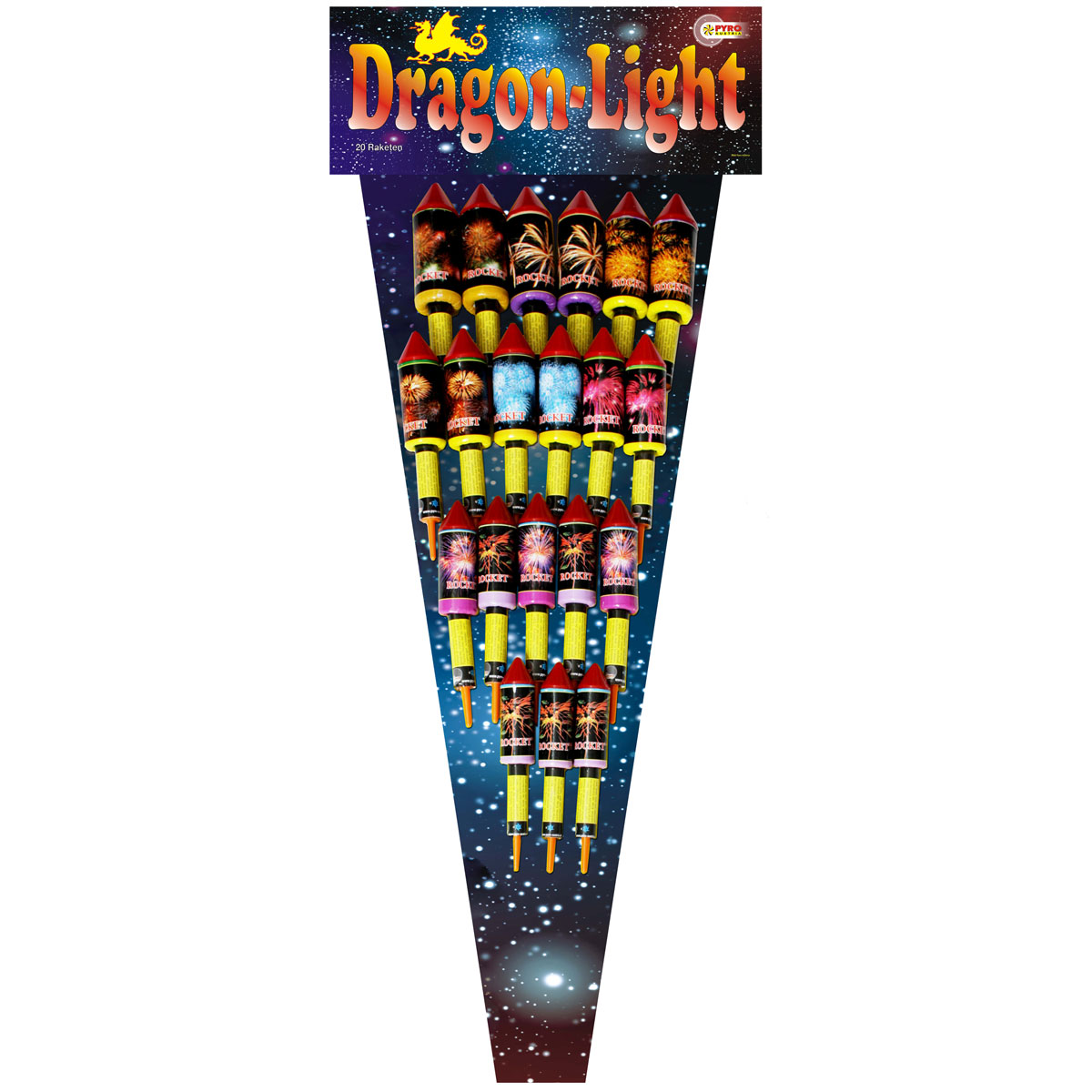 Raketen-Sortiment Dragon-Light 20-teilig