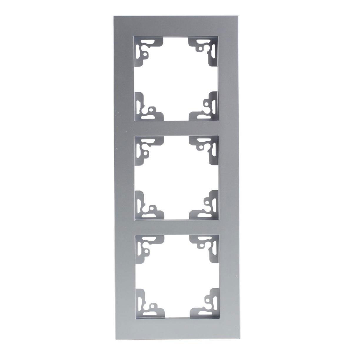 Abdeckrahmen Monaco 3-fach platin Serie 204