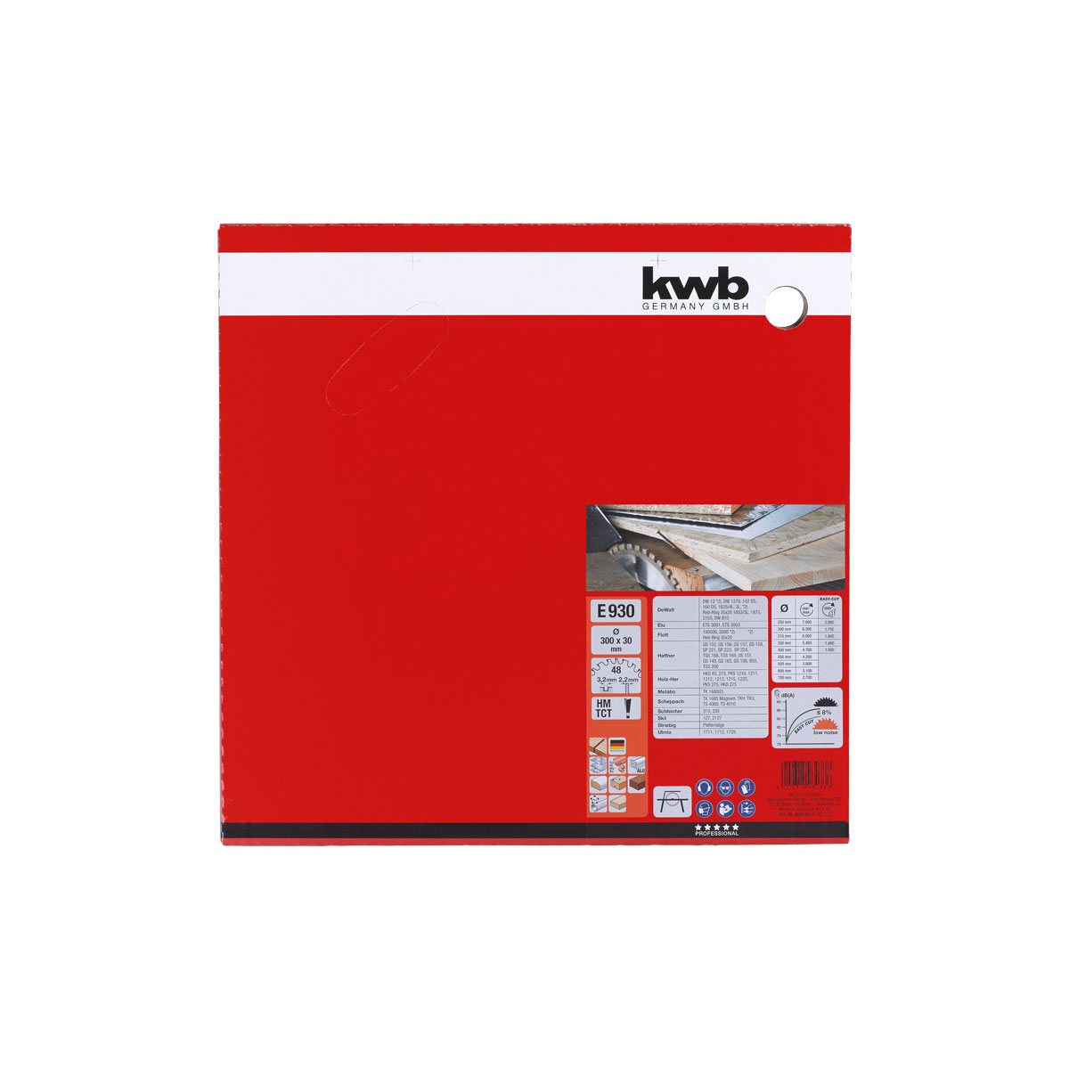 kwb  Kreissägeblätter Easy Cut für Bau- und Tischkreissägen Durchmesser 300 mm Bild 2