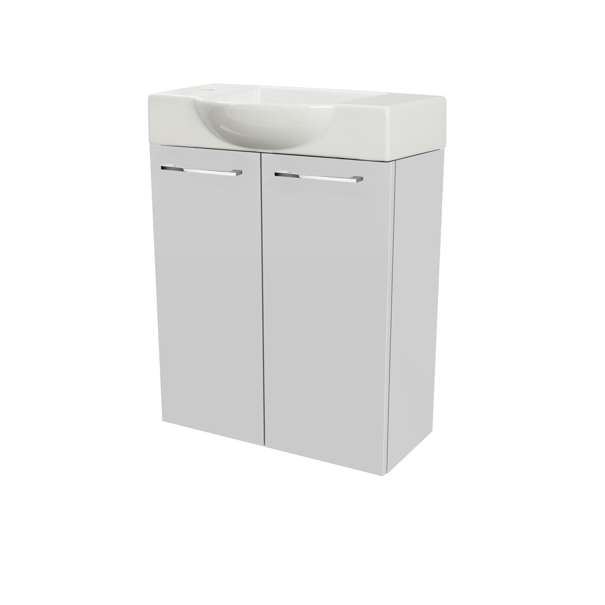 Fackelmann  Gäste-WC Waschtischunterschrank SBC 520 x 600 x 243 mm Weiß Bild 3