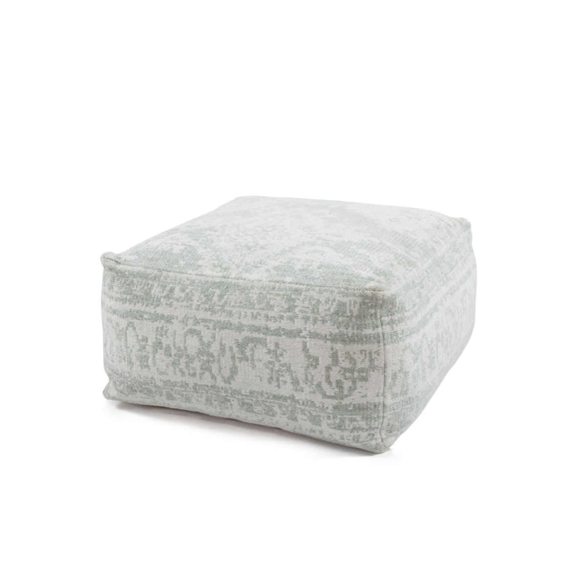 Pouf und Kissen Set Hocker Paramount 110 elfenbein mint 80x80cm Bild 2