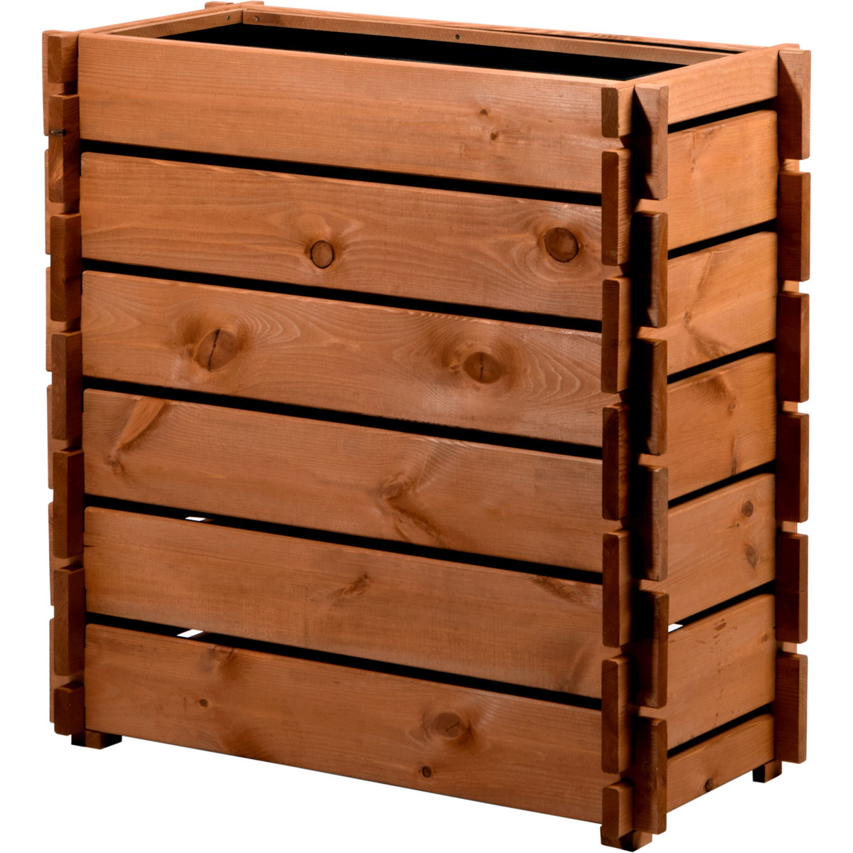 dobar Hochbeet mit Stecksystem 79 x 79 x 37 cm braun Bild 4