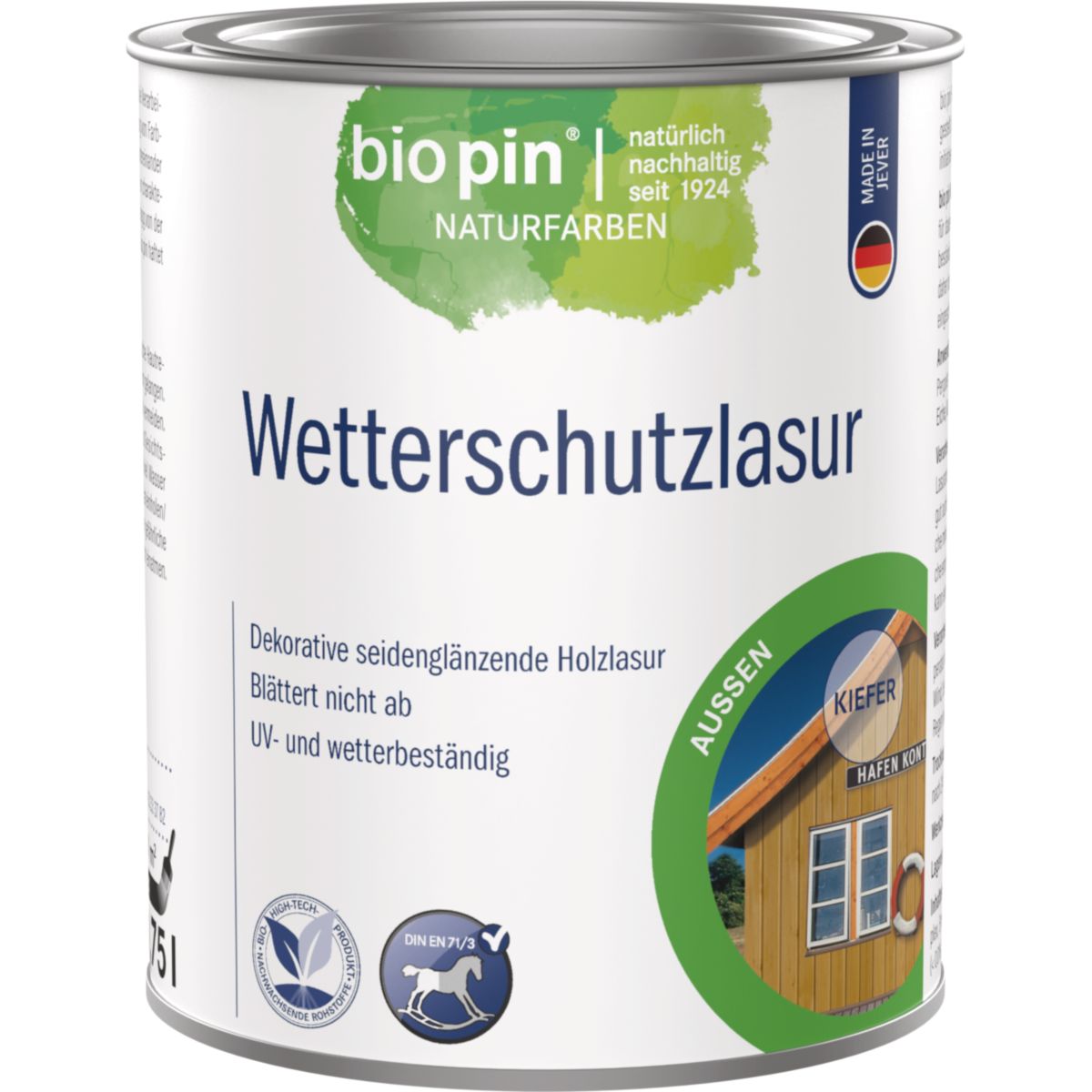 Biopin Wetterschutzlasur KIEFER 0,750 l