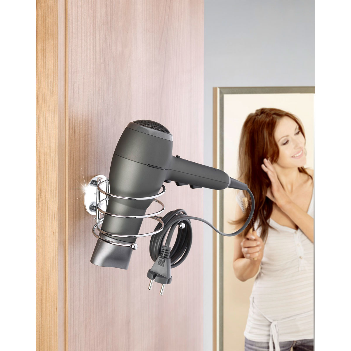 Wenko Haartrocknerhalter Befestigen ohne bohren Turbo-Loc Bild 8