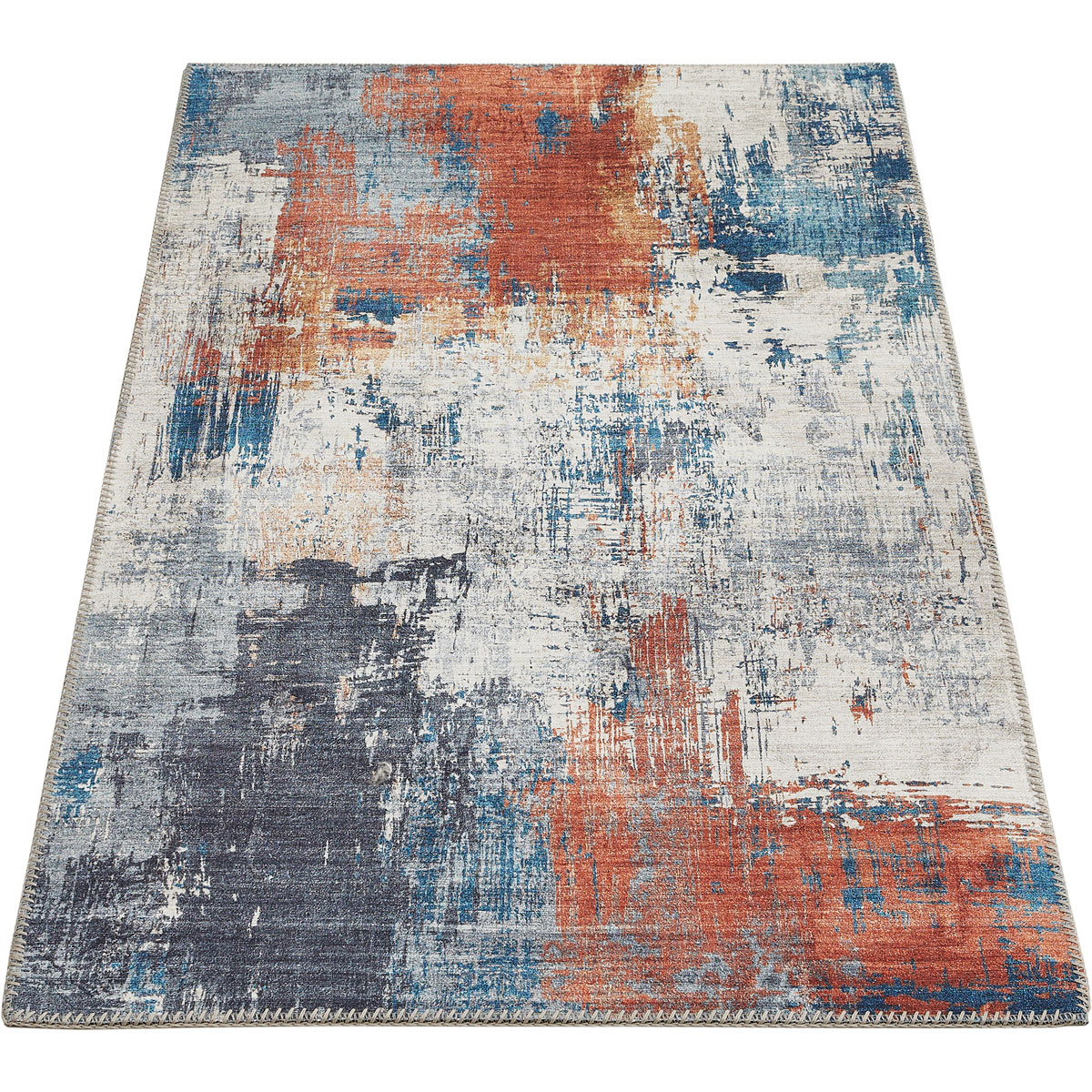 Luxor living Teppich Polino 80x150 cm blau-koralle Bild 5