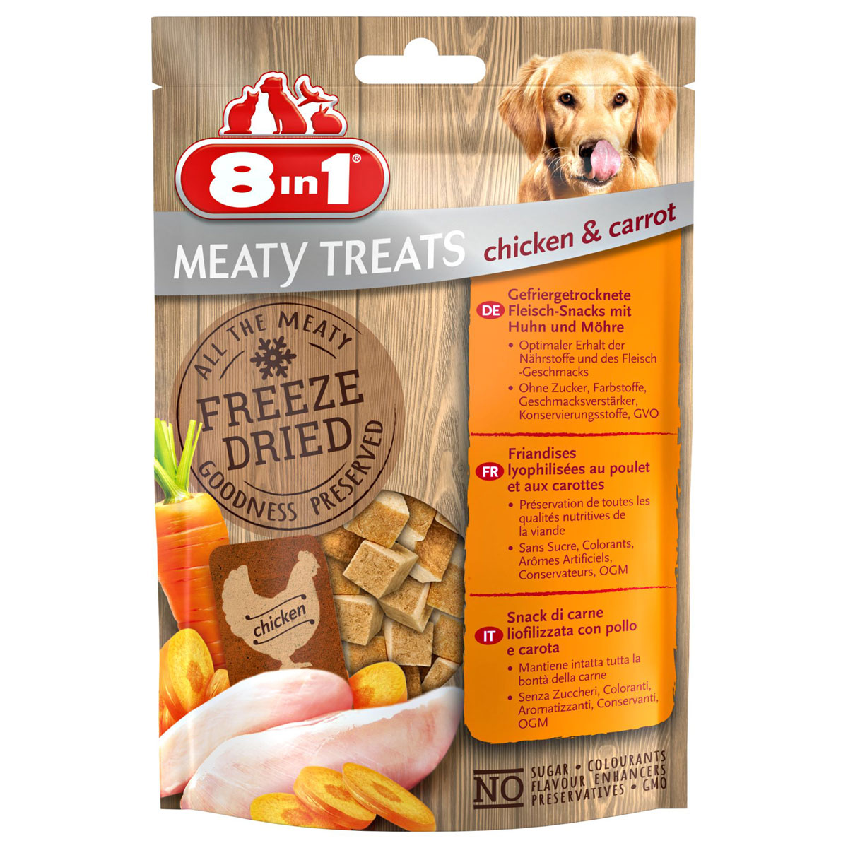 8in1  Meaty Treats Huhn Karotte 50g