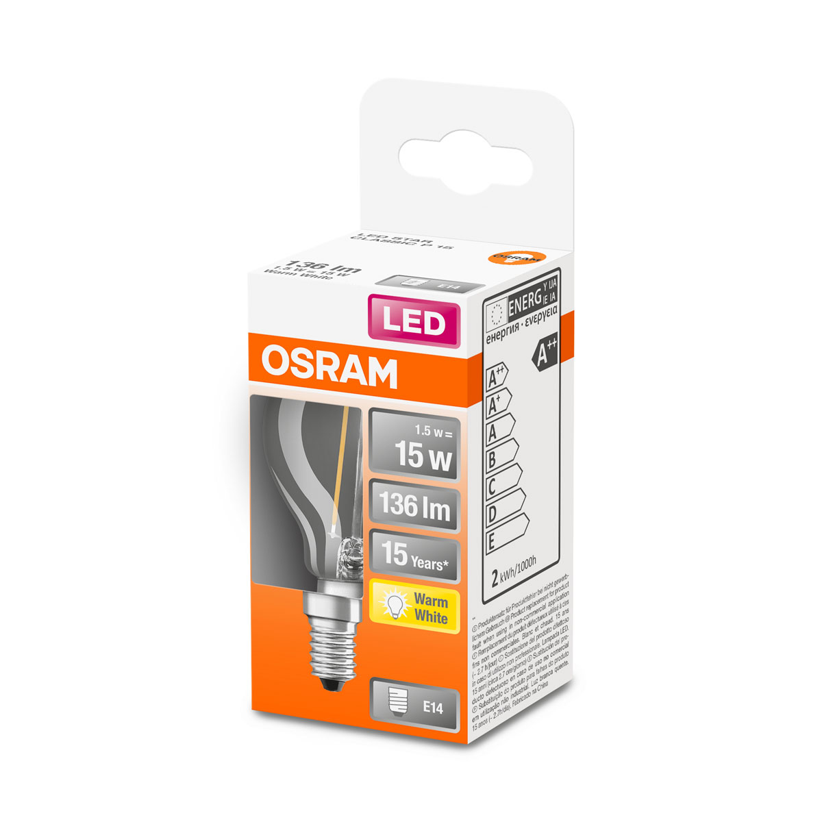 Osram LED-Leuchtmittel E14 15W klar Bild 2