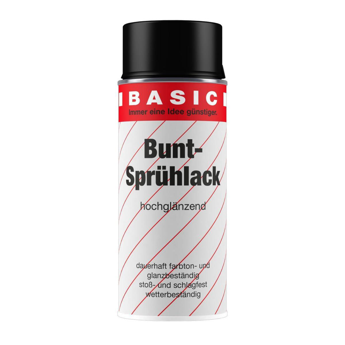 Basic Buntsprühlack schwarz hochglänzend 400 ml