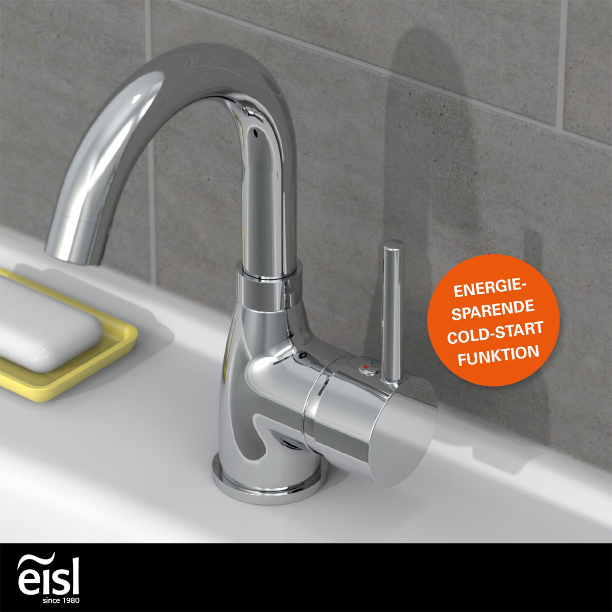Eisl  Waschtischarmatur „Futura“ Niederdruck chrom Cold-Start-Funktion Bild 6