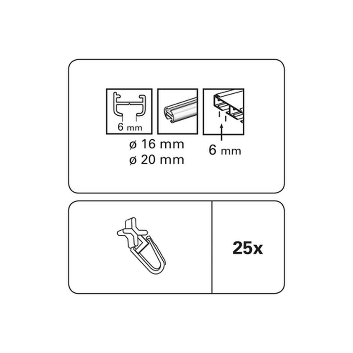 Gardinia X-Gelenkgleiter weiß Bild 5