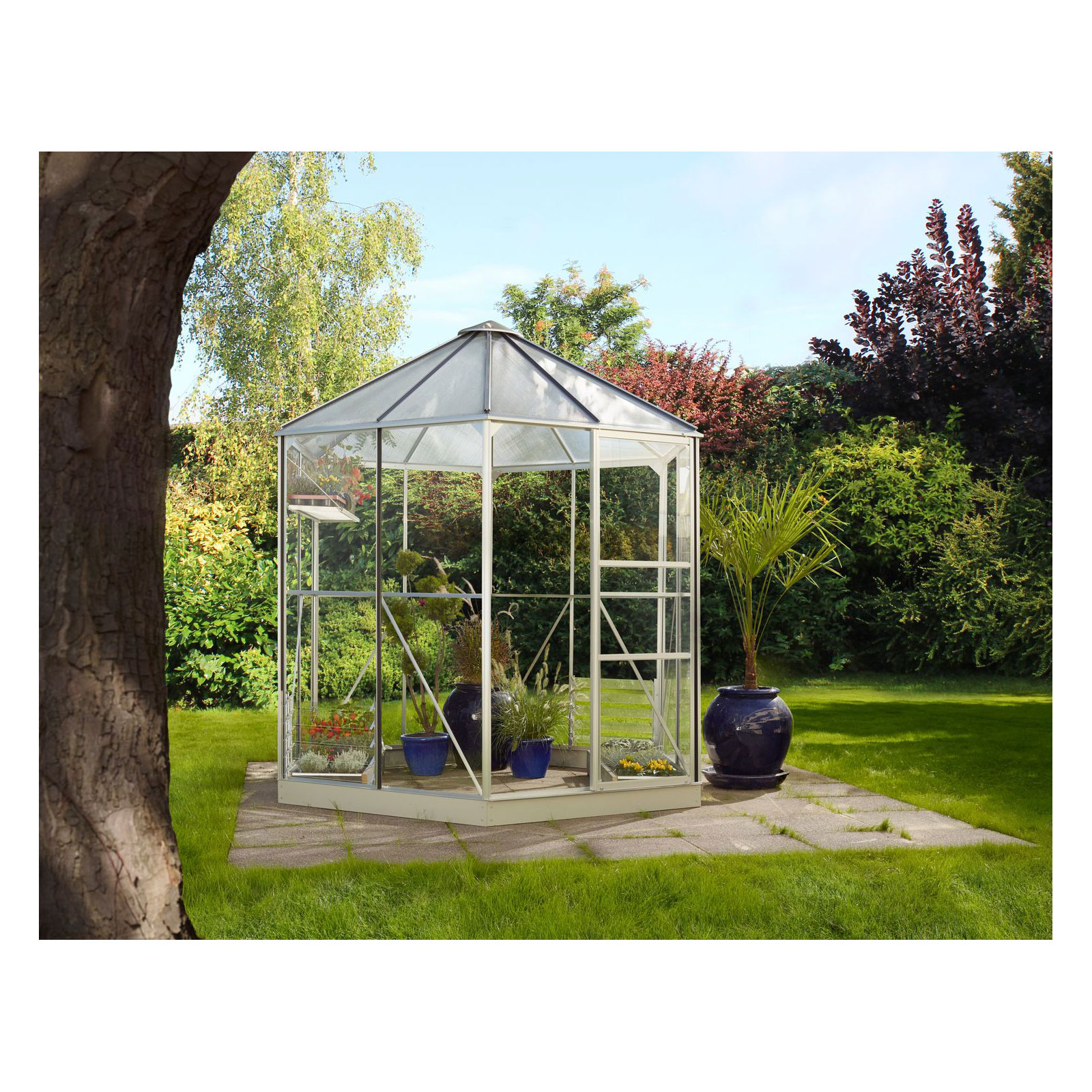 Vitavia Gewächshaus Juno 4500 4,5m² 3 mm silber