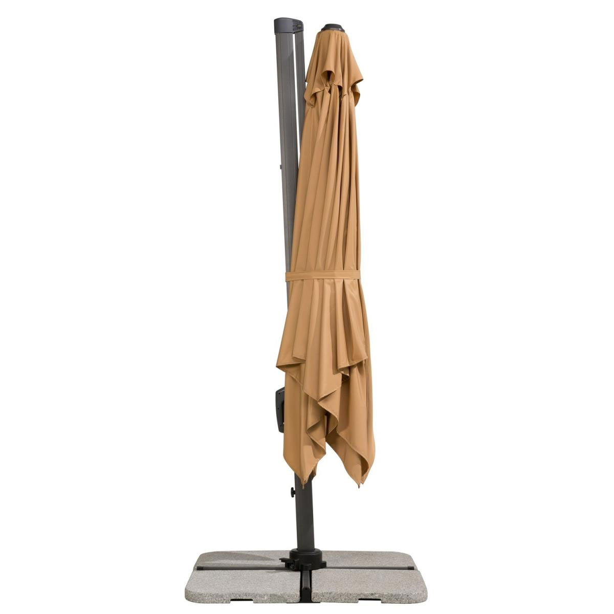 Schneider Schirme Ampelschirm Rhodos Twist 300 x 300 cm Bordeaux Bild 4