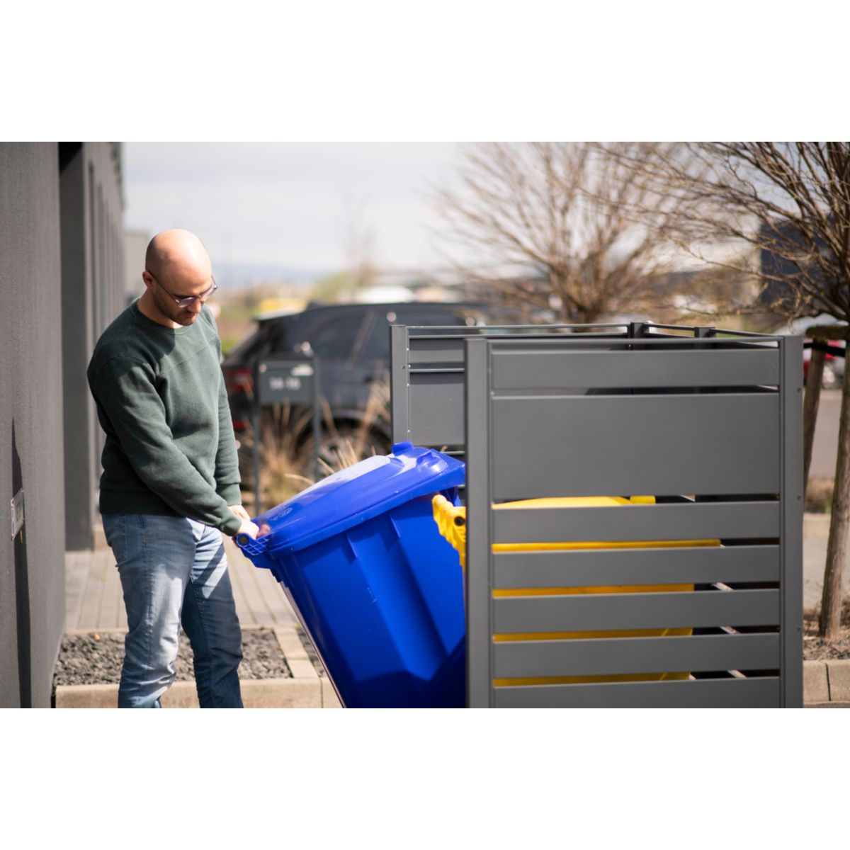 Westmann Mülltonnenverkleidung Planum 2x 240 L 1er Box 90x170x150 cm Bild 3