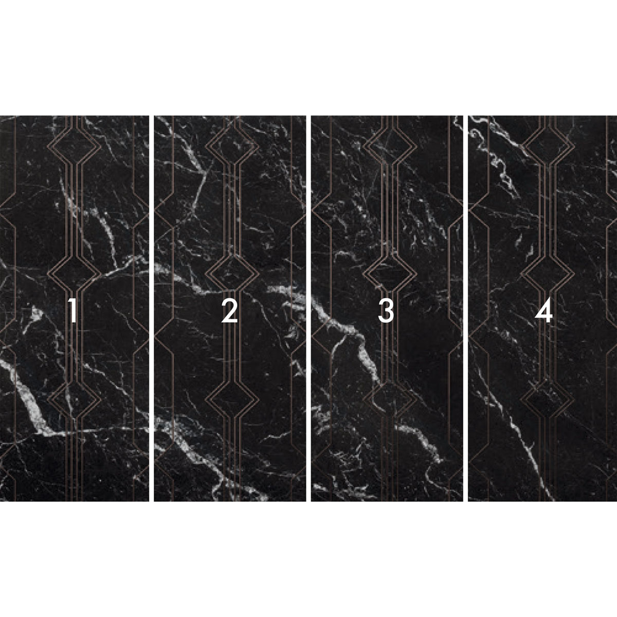 Komar  Vlies Fototapete Marble Black 400x250 cm Bild 3